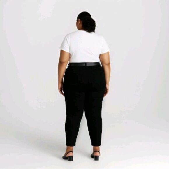 Universal Standard mid rise skinny jeans women black size 38 denim 27 Inseam - Picture 2 of 10